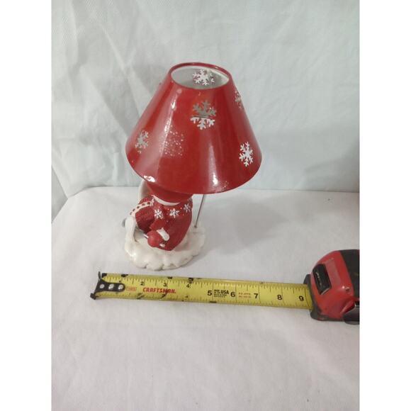 Snowman On‎ Skies Tea Lighted Candle Holder - Picture 8 of 9